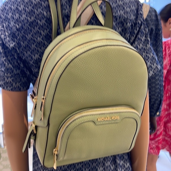 Michael Kors Jaycee Medium Logo Backpack 
Light Sage - Picture 10 of 16